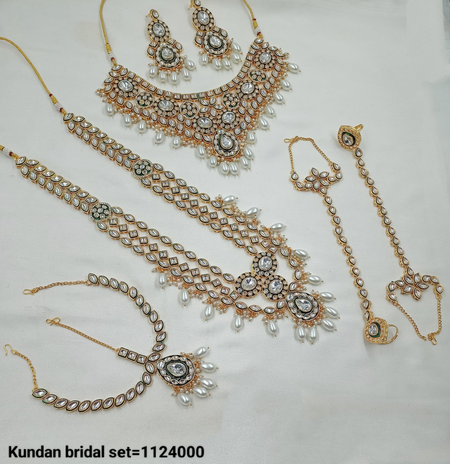 Grand Bridal CZ Jewellery Set – Full Wedding Ensemble with Choker & Accessories - Lucentemarket